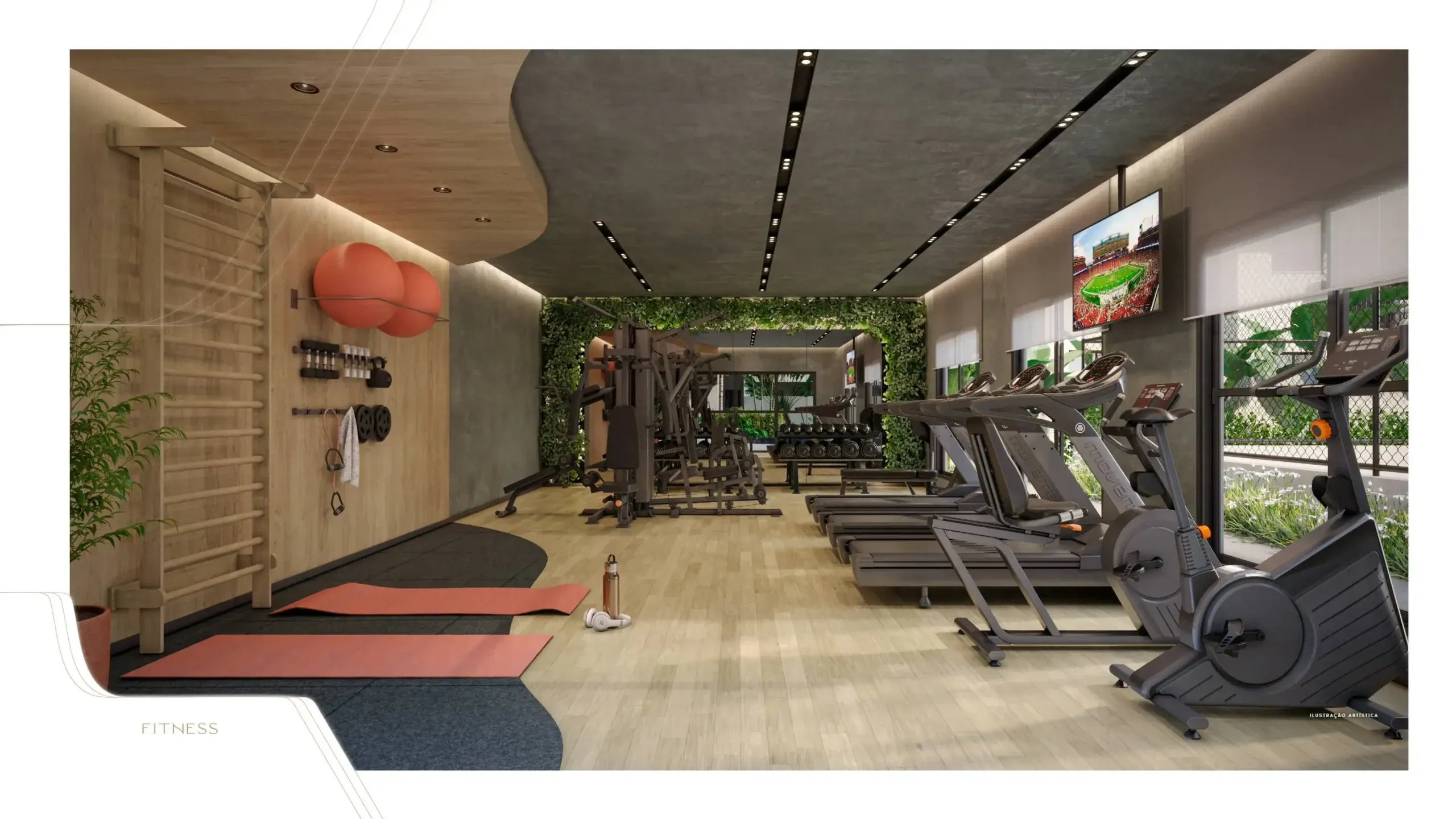 Academia do Living Wellness Grajaú, no Grajaú, Zona Norte do Rio de Janeiro